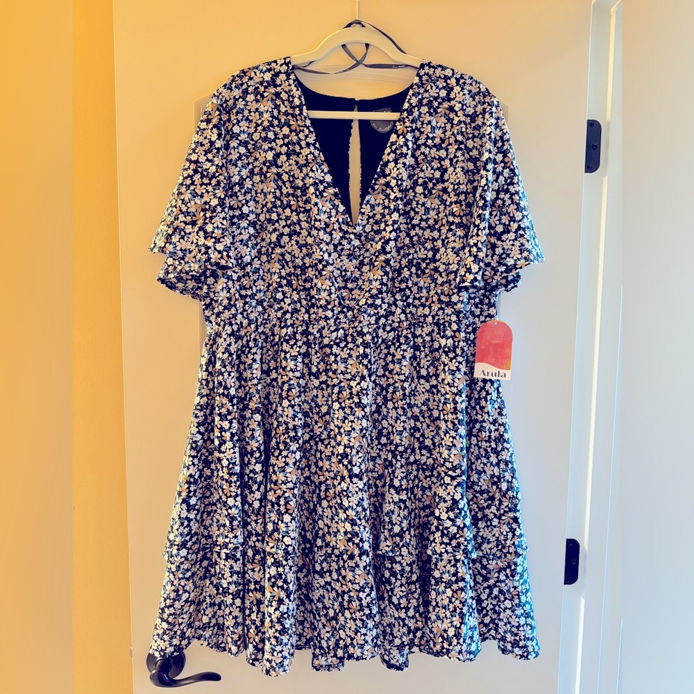Floral mini dress with sleeves from Arula by Altar’d State